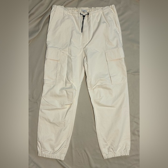 Men’s Standard James Perse White Cream 100% Cotton Cargo Pants - Size 4 - Picture 2 of 14